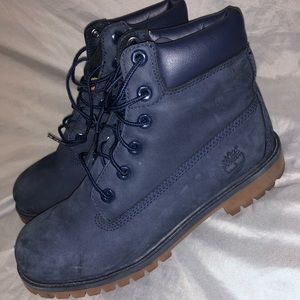 Size 7 men Navy Blue Timberlands